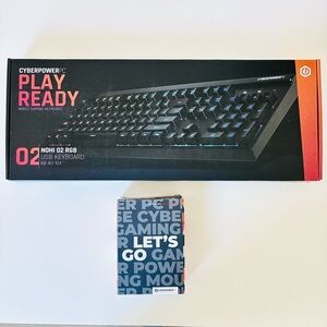 Brand New CyberPowerPC NOHI 02 RGB Gaming Keyboard+Elite M2 Gaming Mouse Bundle